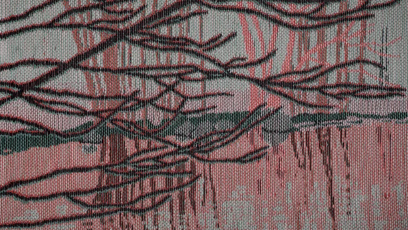 Cadence 2018  147 x 220 cm Digital jacquard weaving, braided synthetic fibres