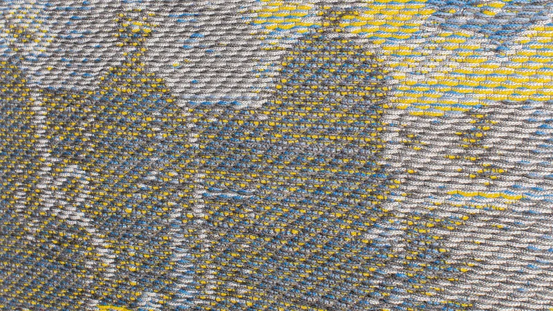 2024-1 Station to station  Digital jacquard weaving, Braidens synthetic and reflective fibers  142 x 150 cm